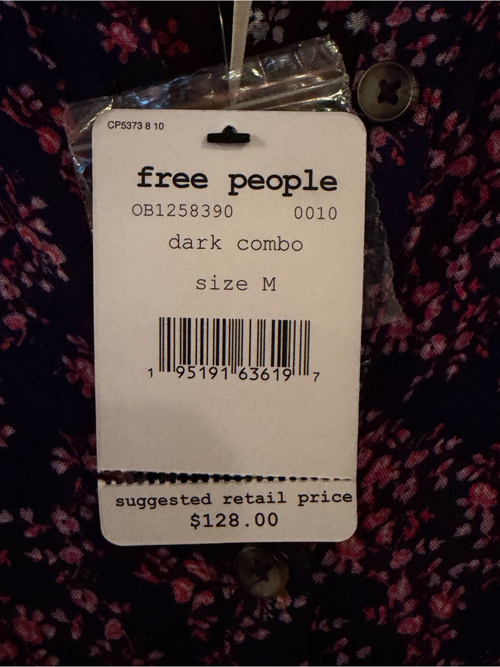 NWT Free People Floral Long Sleeve Tunic - Picture 4 of 7